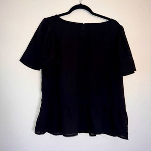 Apt 9 Women’s Flowy Black Blouse Semi Sheer Large